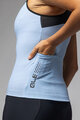 ALÉ Kolesarski dres brez rokavov - COLOR BLOCK PRAGMA - svetlo modra/črna