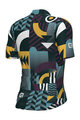 ALÉ Kolesarski dres s kratkimi rokavi - PR-E GAMES - turkizna/vijolična/rumena