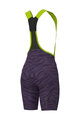 ALÉ Kolesarske kratke hlače z naramnicami - PR-E SAUVAGE - vijolična/večbarvno
