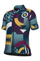 ALÉ Kolesarski dres s kratkimi rokavi - KID GAMES - vijolična/turkizna/rumena
