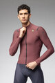 ALÉ Kolesarski dres z dolgimi rokavi zimski - WARM RACE - bordo