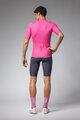 ALÉ Kolesarski dres s kratkimi rokavi - COLOR BLOCK PRAGMA - rožnata