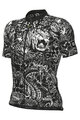ALÉ Kolesarski dres s kratkimi rokavi - SAFARI PRAGMA - črna/bela