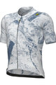 ALÉ Kolesarski dres s kratkimi rokavi - MARBLE PR-E - bela/modra