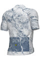 ALÉ Kolesarski dres s kratkimi rokavi - MARBLE PR-E - bela/modra