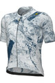 ALÉ Kolesarski dres s kratkimi rokavi - MARBLE PR-E - bela/modra