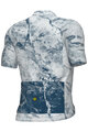 ALÉ Kolesarski dres s kratkimi rokavi - MARBLE PR-E - bela/modra