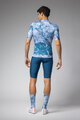 ALÉ Kolesarski dres s kratkimi rokavi - MARBLE PR-E - bela/modra