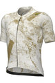 ALÉ Kolesarski dres s kratkimi rokavi - MARBLE PR-E - bela/zlata