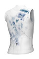 ALÉ Kolesarski dres brez rokavov - MIRROR PR-E - bela/modra