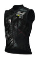 ALÉ Kolesarski dres brez rokavov - MIRROR PR-E - črna/siva
