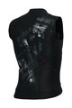 ALÉ Kolesarski dres brez rokavov - MIRROR PR-E - črna/siva