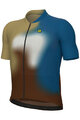 ALÉ Kolesarski dres s kratkimi rokavi - FLASH PR-E - rumena/rjava/modra/bela