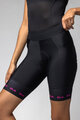 ALÉ Kolesarske kratke hlače brez naramnic - STRADA 2.0 PR-E - črna/rožnata