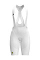 ALÉ Kolesarske kratke hlače z naramnicami - VOLTAGE R-EV1 - bela