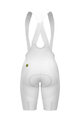 ALÉ Kolesarske kratke hlače z naramnicami - VOLTAGE R-EV1 - bela
