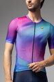 ALÉ Kolesarski dres s kratkimi rokavi - AURORA PR-E - rožnata/modra/turkizna