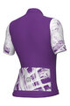 ALÉ Kolesarski dres s kratkimi rokavi - PALM PR-E - ciklama/bela