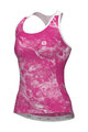 ALÉ Kolesarski dres brez rokavov - MARBLE PRAGMA - rožnata/bela