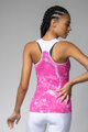 ALÉ Kolesarski dres brez rokavov - MARBLE PRAGMA - rožnata/bela