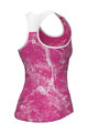ALÉ Kolesarski dres brez rokavov - MARBLE PRAGMA - rožnata/bela