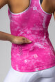 ALÉ Kolesarski dres brez rokavov - MARBLE PRAGMA - rožnata/bela
