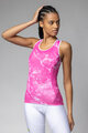 ALÉ Kolesarski dres brez rokavov - MARBLE PRAGMA - rožnata/bela