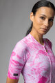 ALÉ Kolesarski dres s kratkimi rokavi - MARBLE PR-E - bela/rožnata