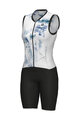 ALÉ Kolesarski kombinezon - MIRROR PRAGMA - bela/svetlo modra/črna
