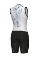 ALÉ Kolesarski kombinezon - MIRROR PRAGMA - bela/svetlo modra/črna