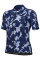ALÉ Kolesarski dres s kratkimi rokavi - FLOWER PRAGMA - bela/modra