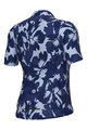 ALÉ Kolesarski dres s kratkimi rokavi - FLOWER PRAGMA - bela/modra