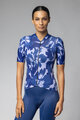 ALÉ Kolesarski dres s kratkimi rokavi - FLOWER PRAGMA - bela/modra