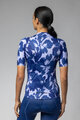 ALÉ Kolesarski dres s kratkimi rokavi - FLOWER PRAGMA - bela/modra
