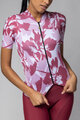ALÉ Kolesarski dres s kratkimi rokavi - FLOWER PRAGMA - bela/rdeča