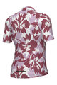 ALÉ Kolesarski dres s kratkimi rokavi - FLOWER PRAGMA - bela/rdeča