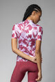 ALÉ Kolesarski dres s kratkimi rokavi - FLOWER PRAGMA - bela/rdeča