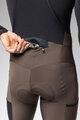 ALÉ Kolesarske dolge hlače z naramnicami - STONES CARGO 2.0 - rjava