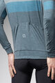ALÉ Kolesarski dres z dolgimi rokavi zimski - WOOL LINE - modra/siva