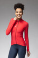 ALÉ Kolesarski dres z dolgimi rokavi zimski - PRAGMA FONDO 3.0 LADY - rdeča