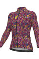 ALÉ Kolesarski dres z dolgimi rokavi zimski - PRAGMA FLOWERY LADY - rožnata/večbarvno