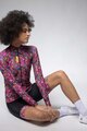 ALÉ Kolesarski dres z dolgimi rokavi zimski - PRAGMA FLOWERY LADY - rožnata/večbarvno