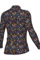 ALÉ Kolesarski dres z dolgimi rokavi zimski - PRAGMA FLOWERY LADY - modra/večbarvno