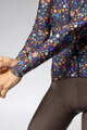 ALÉ Kolesarski dres z dolgimi rokavi zimski - PRAGMA FLOWERY LADY - modra/večbarvno
