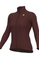 ALÉ Kolesarski dres z dolgimi rokavi zimski - R-EV1 WARM RACE 2.0 LADY - rjava