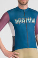 SPORTFUL Kolesarski dres s kratkimi rokavi - SUPERGIARA LOGO - modra/bordo