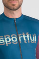 SPORTFUL Kolesarski dres s kratkimi rokavi - SUPERGIARA LOGO - modra/bordo
