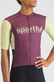 SPORTFUL Kolesarski dres s kratkimi rokavi - SUPERGIARA LOGO - bordo/slonovina