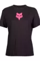 FOX Kolesarska  majica s kratkimi rokavi - W FOX HEAD - črna/rožnata