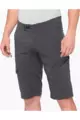 100% SPEEDLAB Kolesarske kratke hlače brez naramnic - RIDECAMP - siva